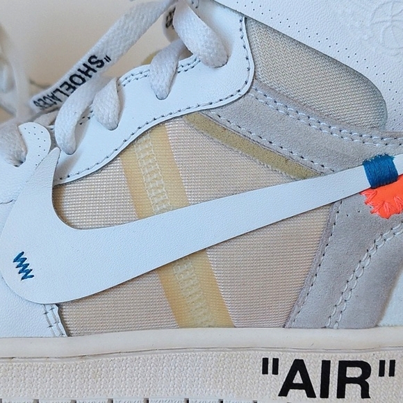 Off white × Air Jordan 1 high white "Euro" trainers - Picture 9 of 16